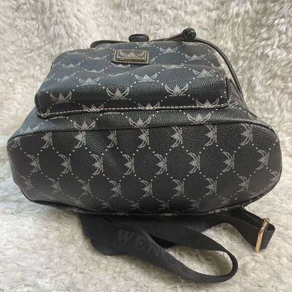Wendy Keen Synthetic black and gray logo Backpack drawstring top closure. - Picture 6 of 16